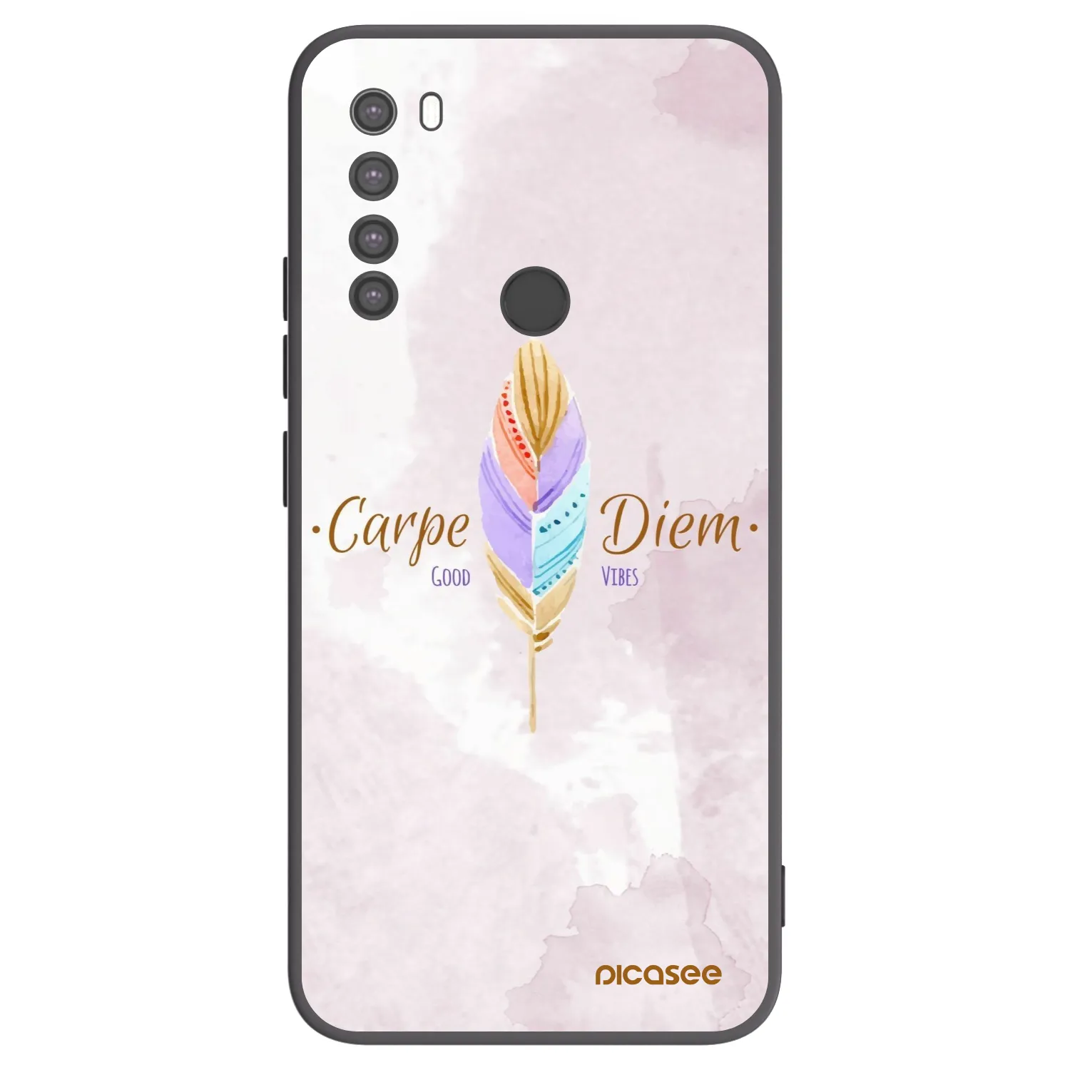Picasee crna silikonska maskica za Xiaomi Redmi Note 8 - Carpe Diem