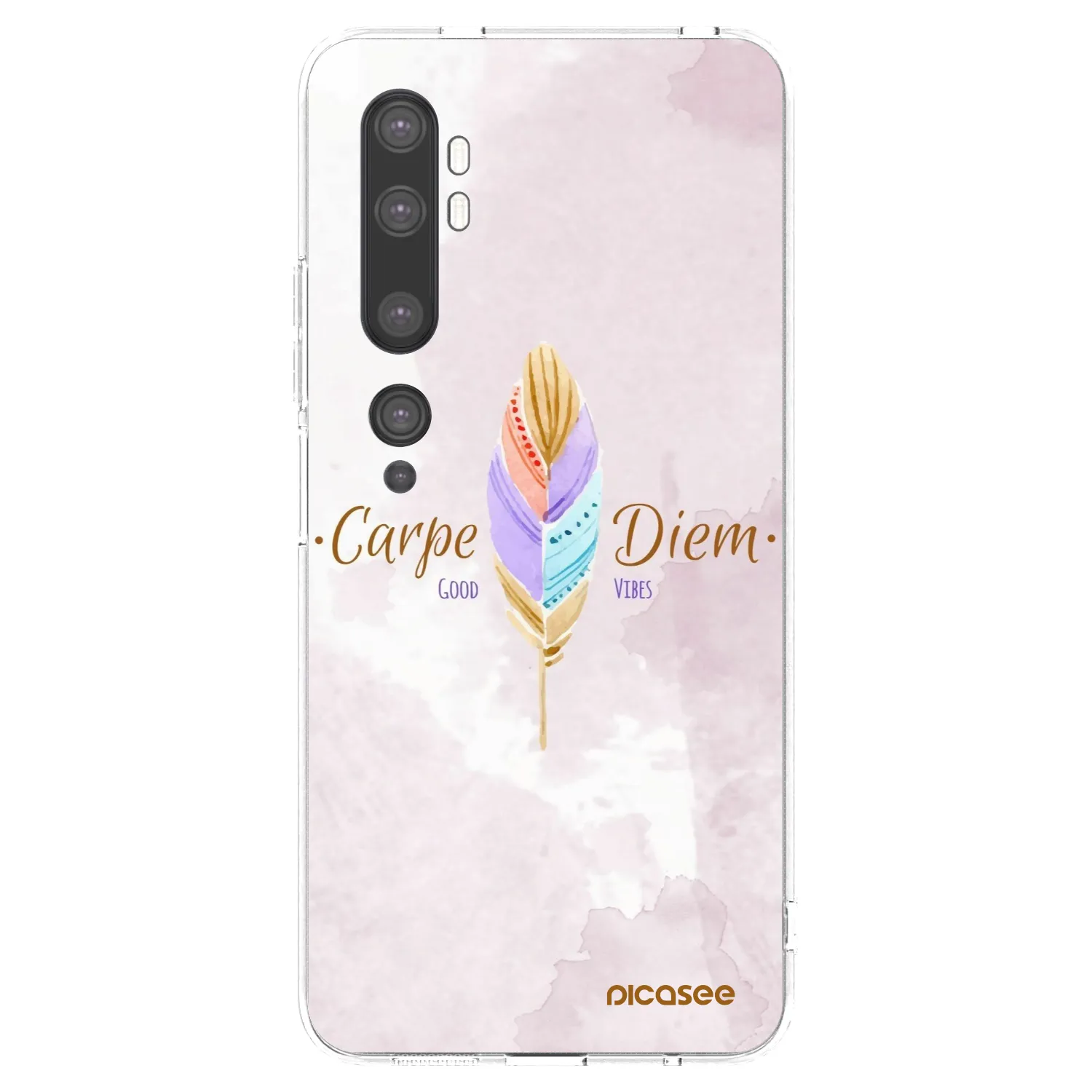 Picasee silikonska prozirna maskica za Xiaomi Mi Note 10 (Pro) - Carpe Diem