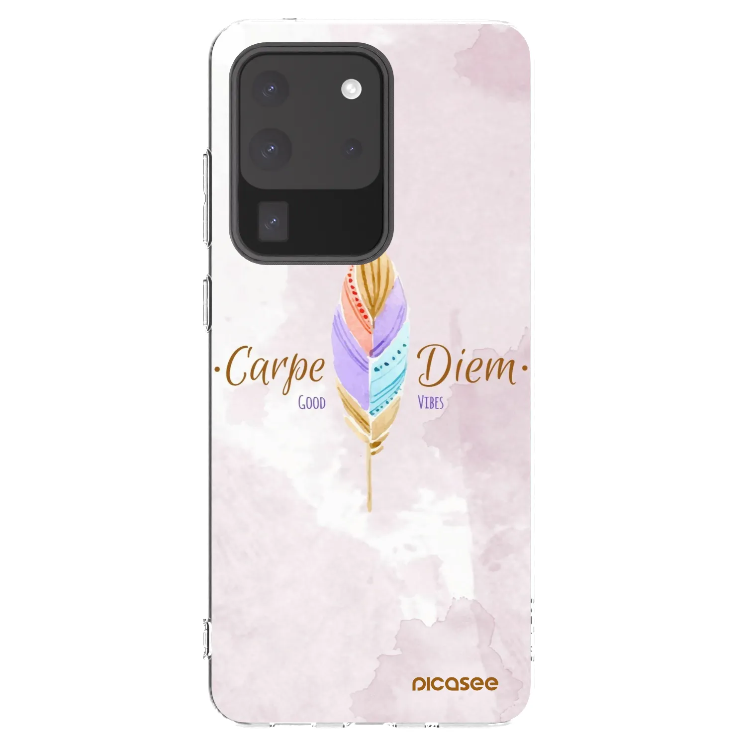 Picasee silikonska prozirna maskica za Samsung Galaxy S20 Ultra 5G G988F - Carpe Diem