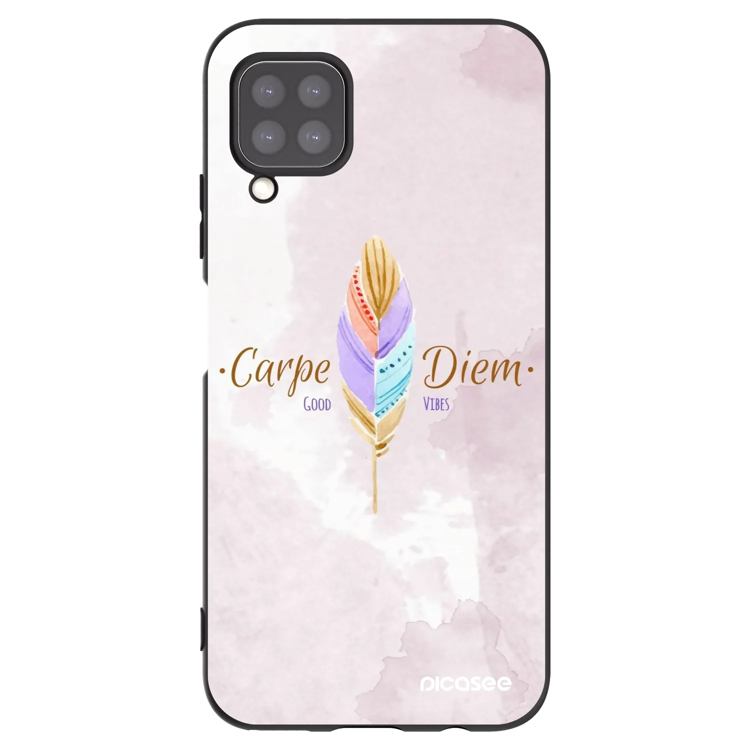 Picasee crna silikonska maskica za Huawei P40 Lite - Carpe Diem