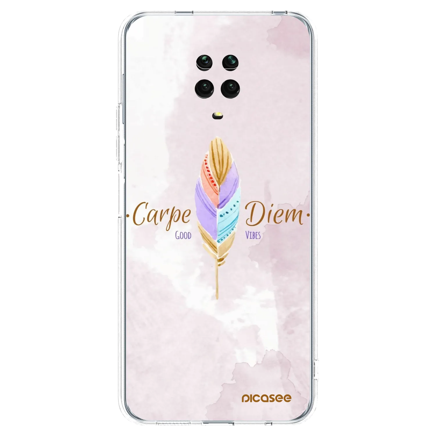 Picasee silikonska prozirna maskica za Xiaomi Redmi Note 9 Pro - Carpe Diem