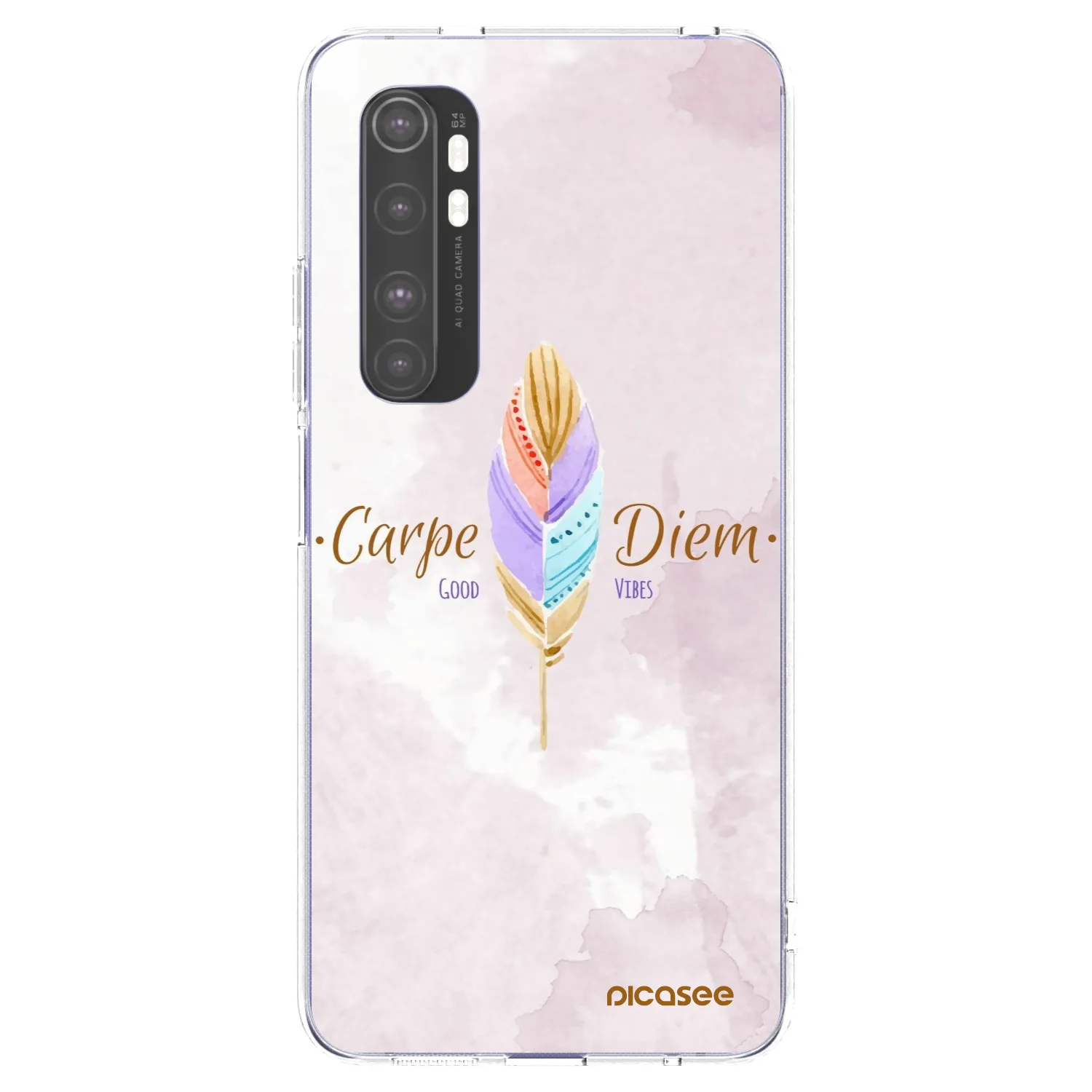 Picasee silikonska prozirna maskica za Xiaomi Mi Note 10 Lite - Carpe Diem