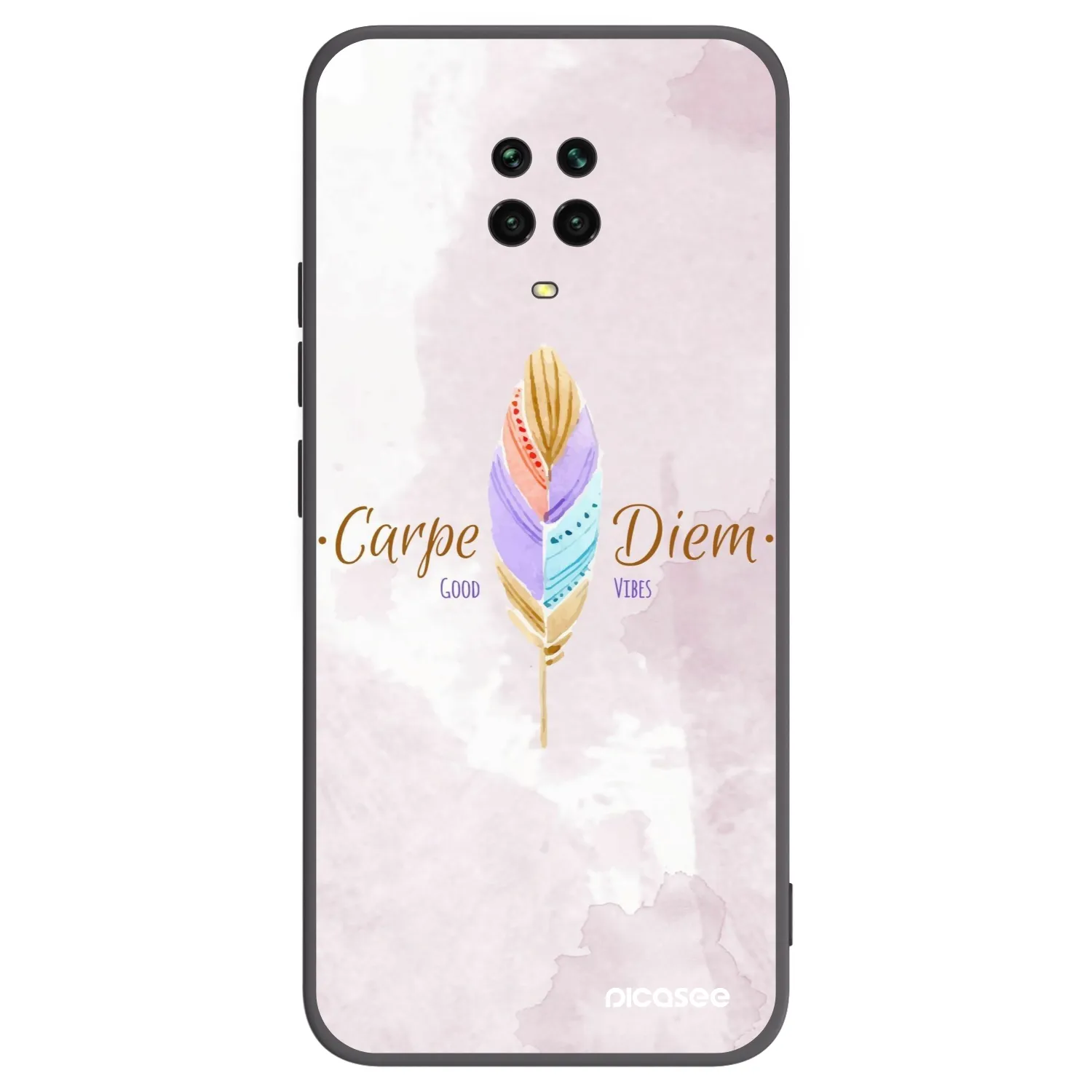 Picasee crna silikonska maskica za Xiaomi Redmi Note 9S - Carpe Diem