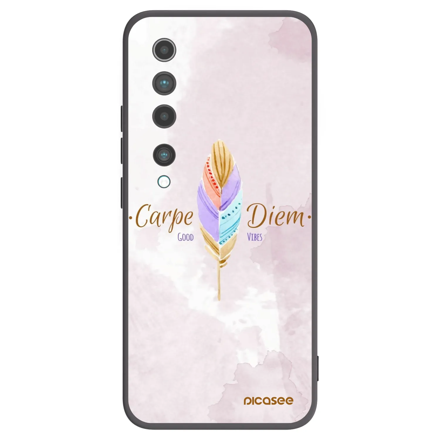 Picasee crna silikonska maskica za Xiaomi Mi 10 - Carpe Diem