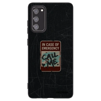 Picasee crna silikonska maskica za Samsung Galaxy S20 FE - EMERGENCY