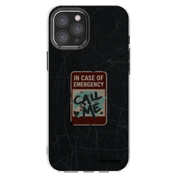 Picasee silikonska prozirna maskica za Apple iPhone 12 Pro Max - EMERGENCY
