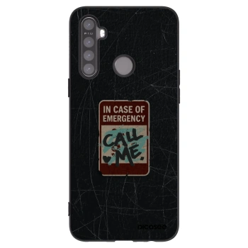 Picasee crna silikonska maskica za Realme 5 - EMERGENCY