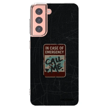 Picasee silikonska prozirna maskica za Samsung Galaxy S21 5G G991B - EMERGENCY