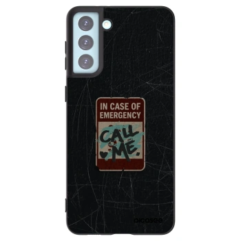 Picasee crna silikonska maskica za Samsung Galaxy S21+ 5G G996F - EMERGENCY