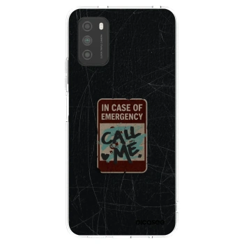Picasee silikonska prozirna maskica za Xiaomi Poco M3 - EMERGENCY