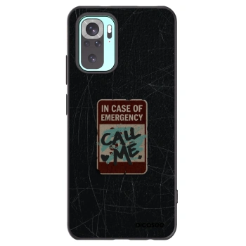 Picasee crna silikonska maskica za Xiaomi Redmi Note 10 Pro - EMERGENCY