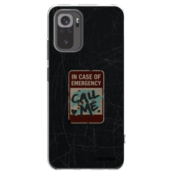 Picasee silikonska prozirna maskica za Xiaomi Redmi Note 10S - EMERGENCY