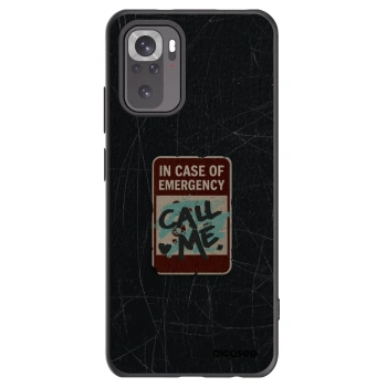 Picasee crna silikonska maskica za Xiaomi Redmi Note 10S - EMERGENCY