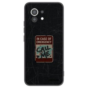 Picasee crna silikonska maskica za Xiaomi Mi 11 - EMERGENCY