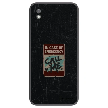 Picasee crna silikonska maskica za Xiaomi Redmi 9AT - EMERGENCY