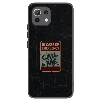 Picasee crna silikonska maskica za Xiaomi Mi 11 Lite - EMERGENCY