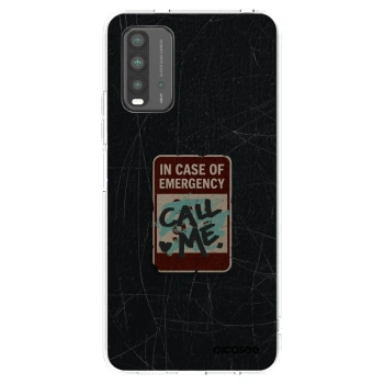 Picasee silikonska prozirna maskica za Xiaomi Redmi 9T - EMERGENCY