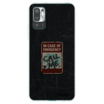 Picasee silikonska prozirna maskica za Xiaomi Redmi Note 10 5G - EMERGENCY