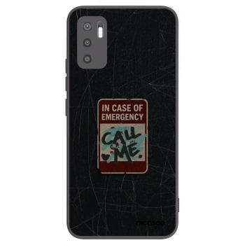 Picasee crna silikonska maskica za Xiaomi Redmi Note 10 5G - EMERGENCY