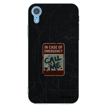 Picasee silikonska prozirna maskica za Apple iPhone XR - EMERGENCY
