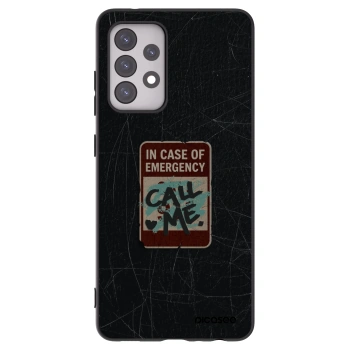 Picasee crna silikonska maskica za Samsung Galaxy A52s 5G A528B - EMERGENCY