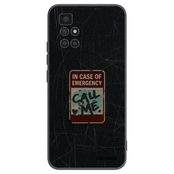 Picasee crna silikonska maskica za Xiaomi Redmi 10 - EMERGENCY