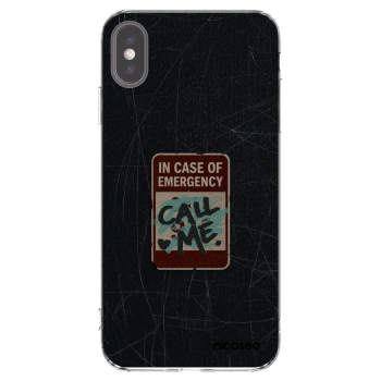 Picasee silikonska prozirna maskica za Apple iPhone XS Max - EMERGENCY