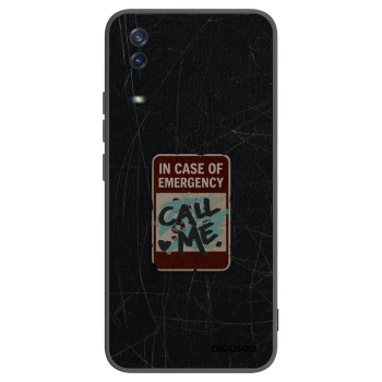 Picasee crna silikonska maskica za Vivo Y11s - EMERGENCY