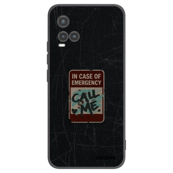 Picasee crna silikonska maskica za Vivo Y33s - EMERGENCY