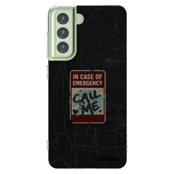 Picasee silikonska prozirna maskica za Samsung Galaxy S21 FE 5G - EMERGENCY