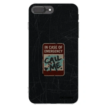 Picasee silikonska prozirna maskica za Apple iPhone 7 Plus - EMERGENCY