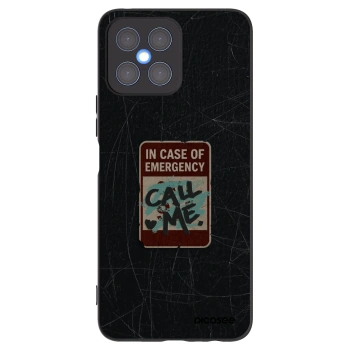 Picasee crna silikonska maskica za Honor X8 4G - EMERGENCY