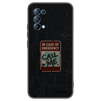 Picasee crna silikonska maskica za OPPO Reno 5 5G - EMERGENCY
