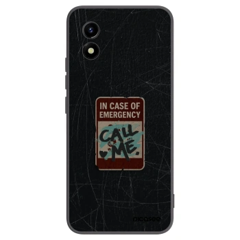 Picasee crna silikonska maskica za Vivo Y01 - EMERGENCY