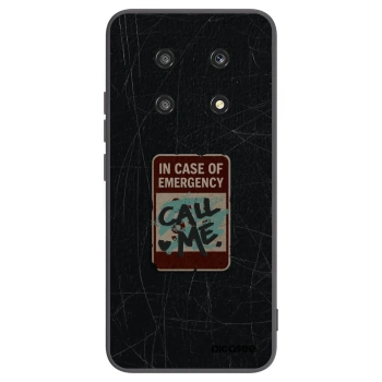 Picasee crna silikonska maskica za Honor Magic4 Lite 5G - EMERGENCY