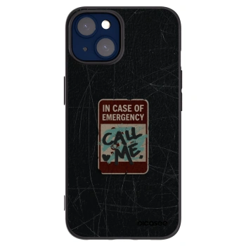 Picasee crna silikonska maskica za Apple iPhone 14 - EMERGENCY