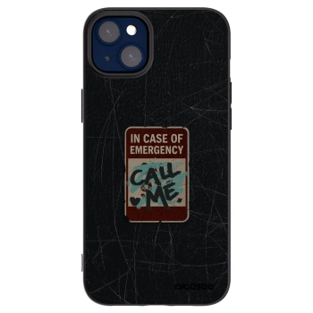 Picasee crna silikonska maskica za Apple iPhone 14 Plus - EMERGENCY