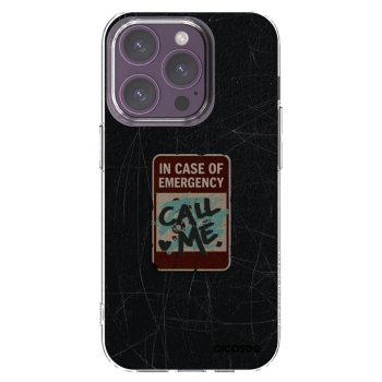 Picasee silikonska prozirna maskica za Apple iPhone 14 Pro - EMERGENCY