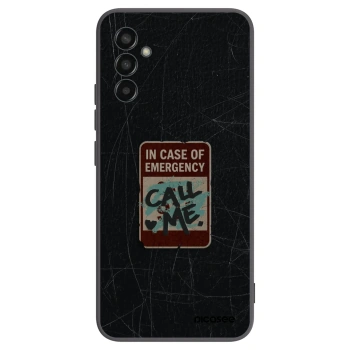 Picasee crna silikonska maskica za Samsung Galaxy M13 M135F - EMERGENCY