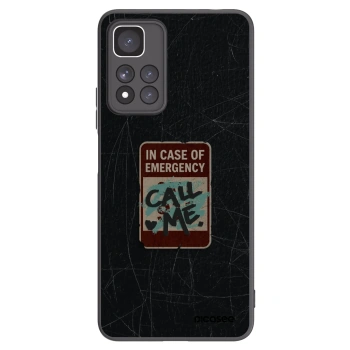 Picasee crna silikonska maskica za Xiaomi Redmi Note 11 Pro+ 5G - EMERGENCY