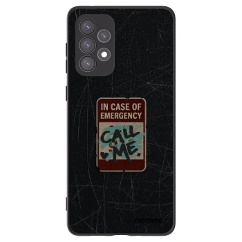 Picasee crna silikonska maskica za Samsung Galaxy A73 5G - EMERGENCY