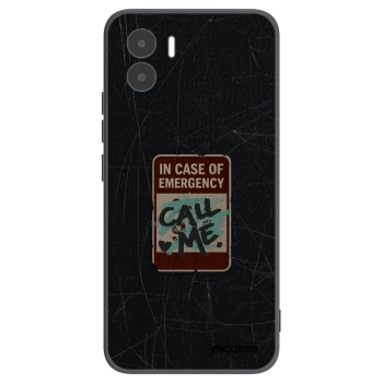 Picasee crna silikonska maskica za Xiaomi Redmi A1 - EMERGENCY