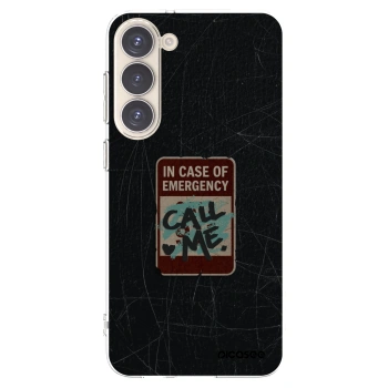 Picasee silikonska prozirna maskica za Samsung Galaxy S23+ 5G - EMERGENCY