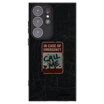 Picasee crna silikonska maskica za Samsung Galaxy S23 Ultra 5G - EMERGENCY