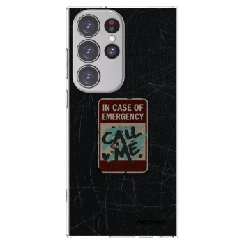 Picasee silikonska prozirna maskica za Samsung Galaxy S23 Ultra 5G - EMERGENCY