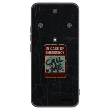Picasee crna silikonska maskica za Honor Magic5 Lite 5G - EMERGENCY