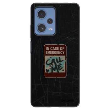 Picasee crna silikonska maskica za Xiaomi Redmi Note 12 Pro 5G - EMERGENCY