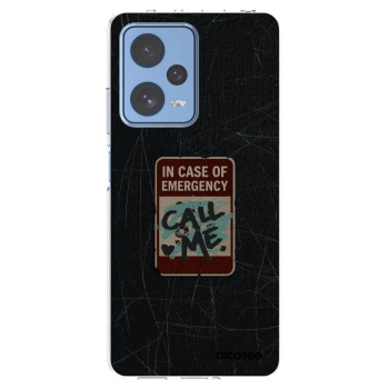 Picasee silikonska prozirna maskica za Xiaomi Redmi Note 12 Pro 5G - EMERGENCY