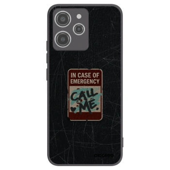 Picasee crna silikonska maskica za Xiaomi Redmi 12 4G - EMERGENCY