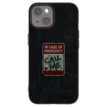 Picasee crna silikonska maskica za Apple iPhone 15 - EMERGENCY